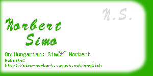 norbert simo business card